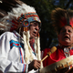 Ralph Zotigh and his son Dennis Zotigh, of the Kiowa, Dakota and Pueblo tribes, sing during a rally against the Dakota Access Pipeline on Sept. 13, 2016, at Lafayette Square in Washington, D.C. Activists held a rally calling on President Barack Obama to stop the Dakota Access Pipeline.
Alex Wong/Getty Images